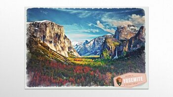 Plaque métallique XL USA Yosemite National Park, Nature