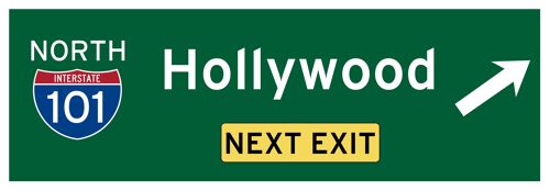 Kühlschrank Magnet Hollywood - next Exit