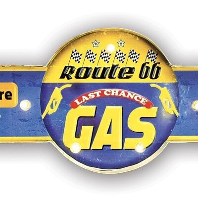 Panneau LED Last Gas Station Route 66