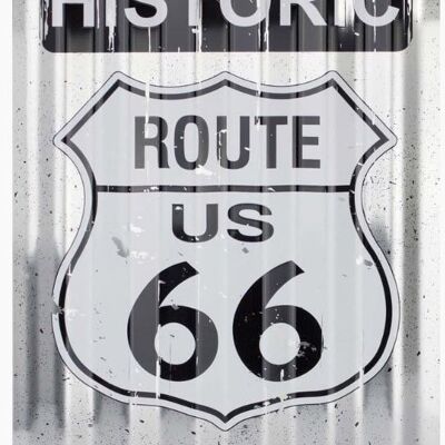 Wellblechschild Historic Route 66