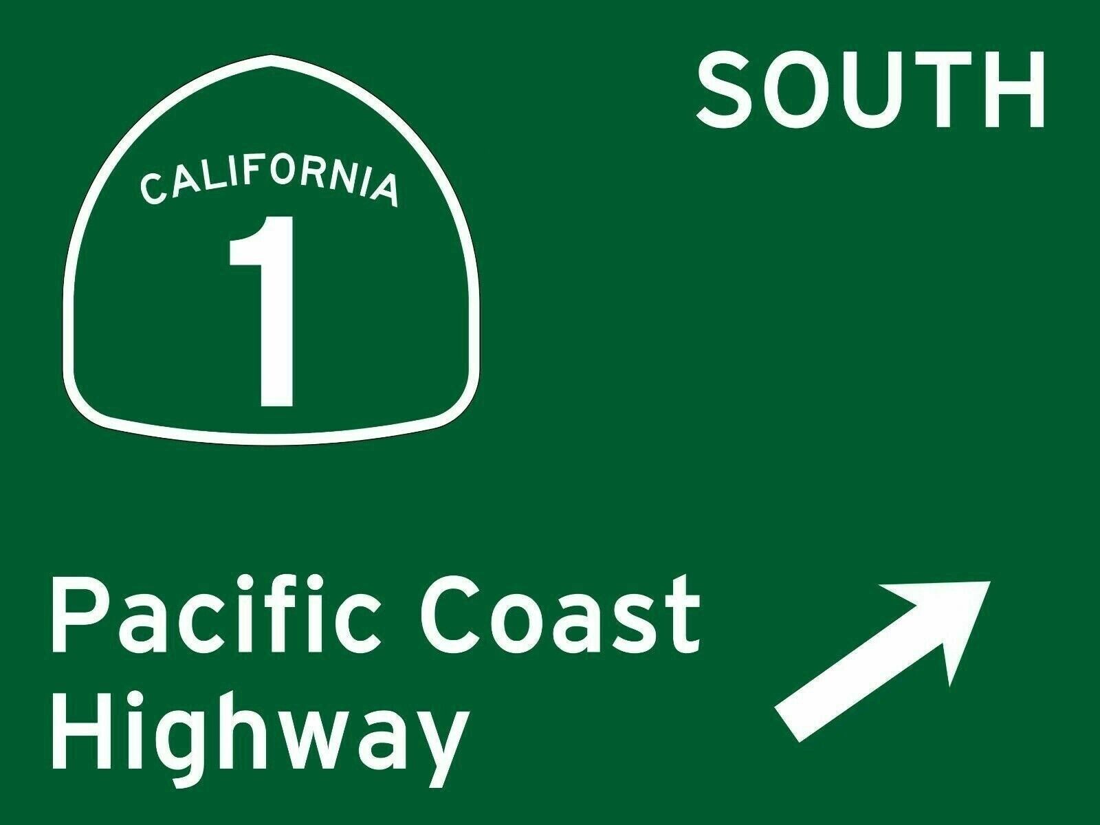 Schild Pacific Coast Hwy No. 1