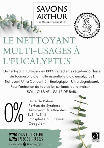 Nettoyant Multi-Usages BIO à l’Eucalyptus • BIB de 5L 3