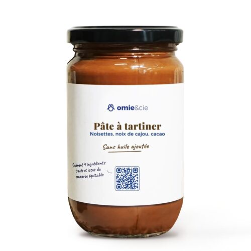 Pâte à tartiner bio - sans huile ajoutée - 300 g