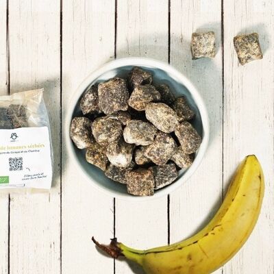 Chewy bananas in cubes - 125 g