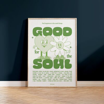 Good For The Soul Print - A4 - Mint