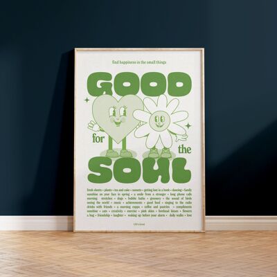 Good For The Soul Print - A1 - Blue