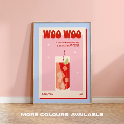 Woo Woo Print - A4 - Red