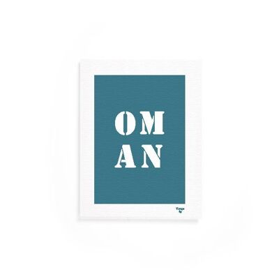 Affiche "Oman" bleue