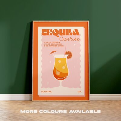 Tequila Sunrise Print - A4 - Orange