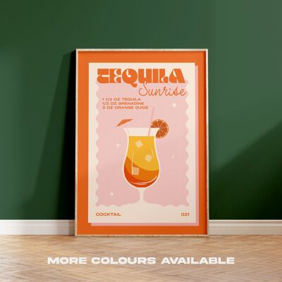 Tequila Sunrise Print - A3 - Mustard