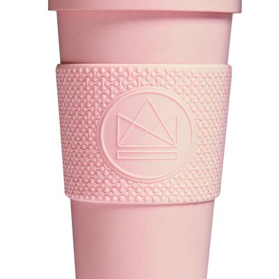 Tazza da caffè riutilizzabile compostabile Neon Kactus - Pink Flamingo 16oz