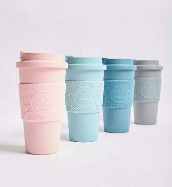 Tasse à Café Réutilisable Compostable Neon Kactus - Sea Breeze 16oz 4