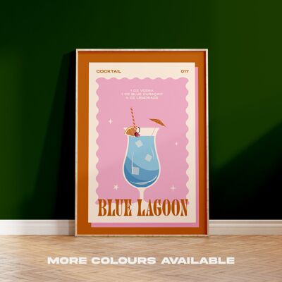 Blue Lagoon Print - A5 - Navy | Lilac