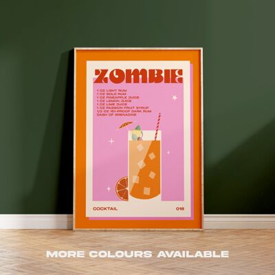 Zombie Print - A4 - Orange