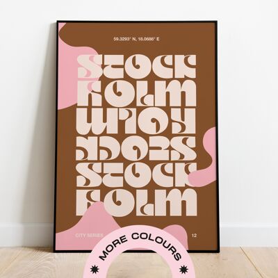 Stockholm Print - A4 - Green | Peach