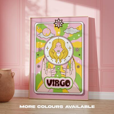Virgo Print - A5 - Pink | Red