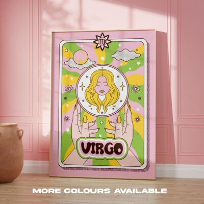 Virgo Print - A2 - Pink | Red