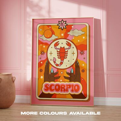 Scorpio Print - A5 - Lilac | Green | Orange
