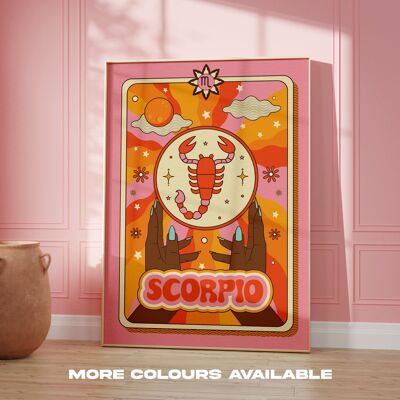 Scorpio Print - A3 - Pink | Red | Blue