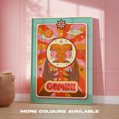 Gemini Print - A5 - Pink | Red | Blue