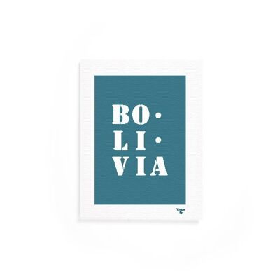 Affiche "Bolivie" bleue