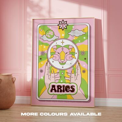 Aries Print - A4 - Pink | Red