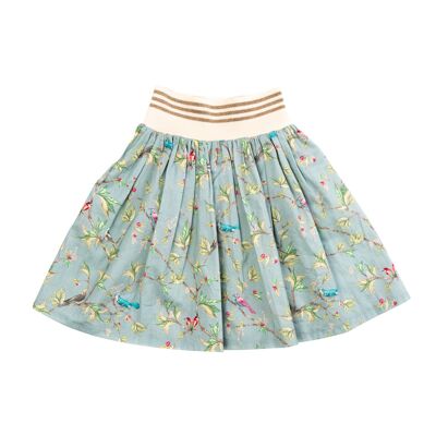 Children's skirt with glitter band and bird design