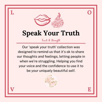 Bracelet Speak Your Truth - Or rose 2