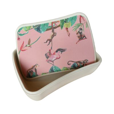 Lunch box child pink flamingo