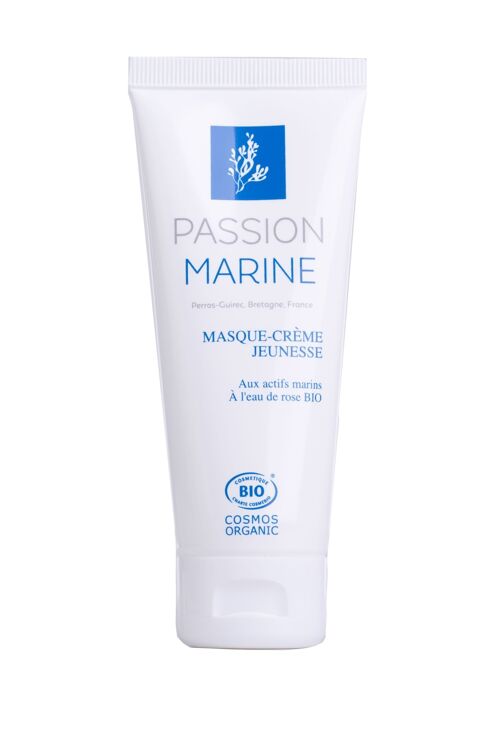 Masque-crème jeunesse aux actifs marins et à l'eau de rose