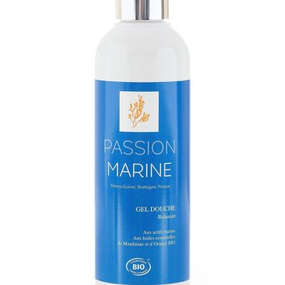 Gel de ducha relajante con activos marinos y aceites esenciales de mandarina y naranja - 250mL