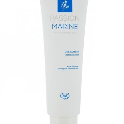 Refreshing leg gel with marine active ingredients and circulatory complex