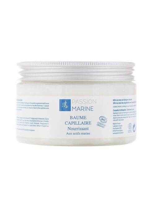 Masque cheveux nourrissant aux actifs marins (baume capillaire/après-shampoing)