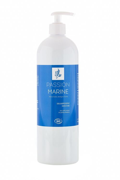 Shampooing douche aux actifs marins et au parfum bamboo - 1L