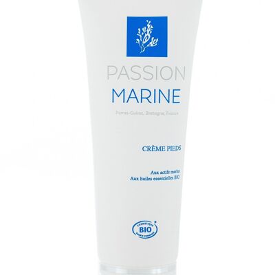 Foot cream with marine active ingredients and essential oils