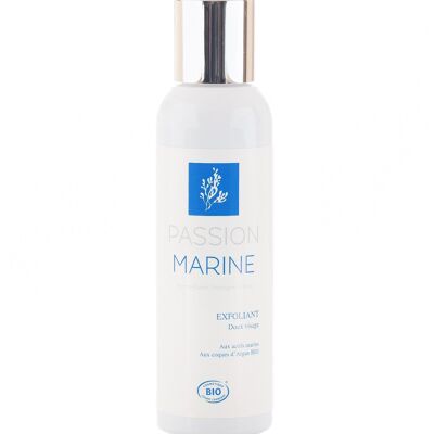 Gentle facial exfoliant with marine active ingredients and argan
