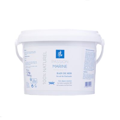 Sea bath with Guérande salt with seaweed and lavender and petitgrain essential oils - 2kg bucket