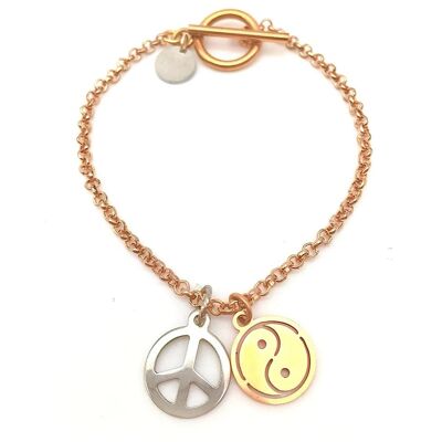 Pulsera Paz Interior - Oro Rosa