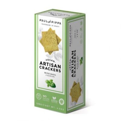 Crackers Veganas de Albahaca, Paul & Pippa