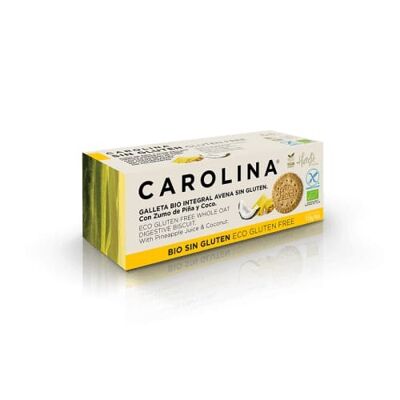 Bio Integral Oatmeal Cookie with Pineapple and Coconut Juice, Carolina Honest
