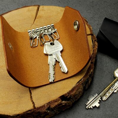 Schlüsseletui aus Leder, Schlüsselanhänger