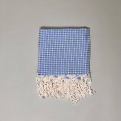 Handgewebtes türkisches Handtuch Waffelpiqué | Hellblau