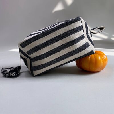 Handmade Cosmetic Bag Ole | Black/Ecru