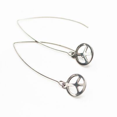 Inner Peace Wishbone earrings - Silver