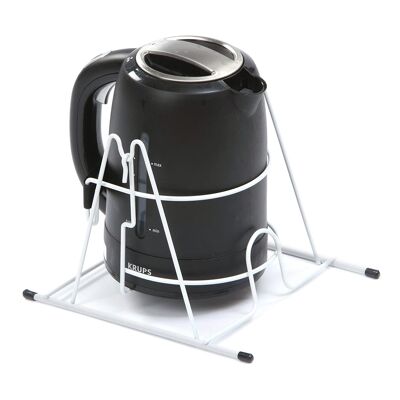 White cordless kettle tipper stand with velcro strap