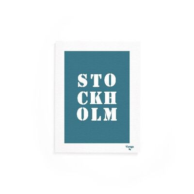 Cartel azul "Estocolmo"