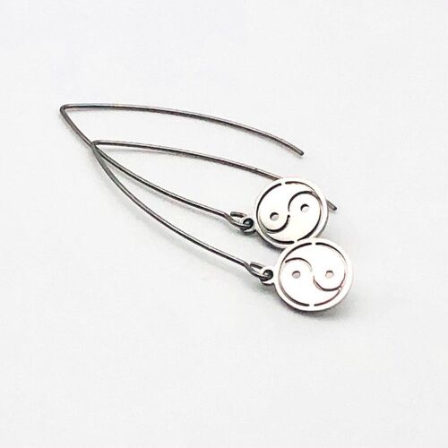 Inner Peace Wishbone Earrings - Silver