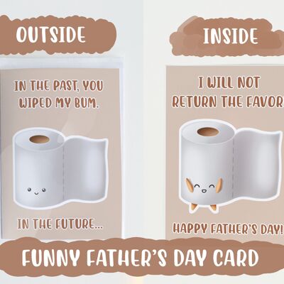 In The Past, You Wiped My Bum | Funny Fathers Day Card