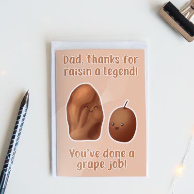 Thanks Dad For Raisin A Legend | Funny Fathers Day Card