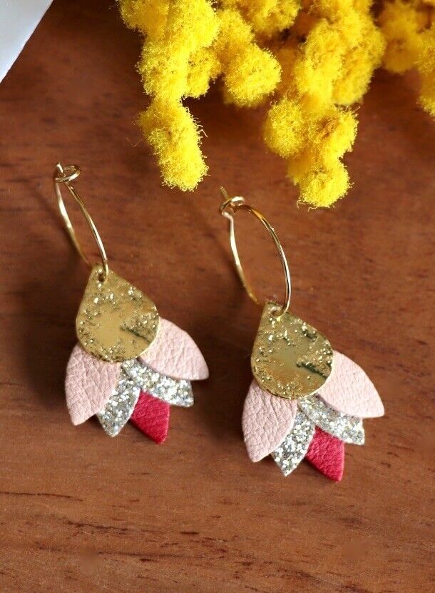 Orecchini Love - Rosa e Lampone